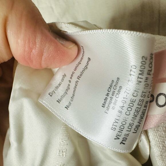 ANNIE BING Eggshell White Classic Oversized Linen Double Button Blazer Size S - Picture 11 of 13